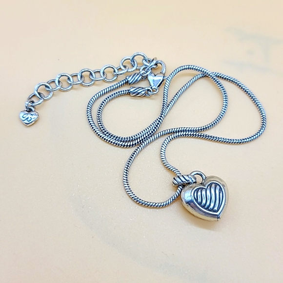 Brighton "SACRED HEART" Reversible Swarovski Crystal & Line Etch Detail Pendant! - Picture 10 of 14